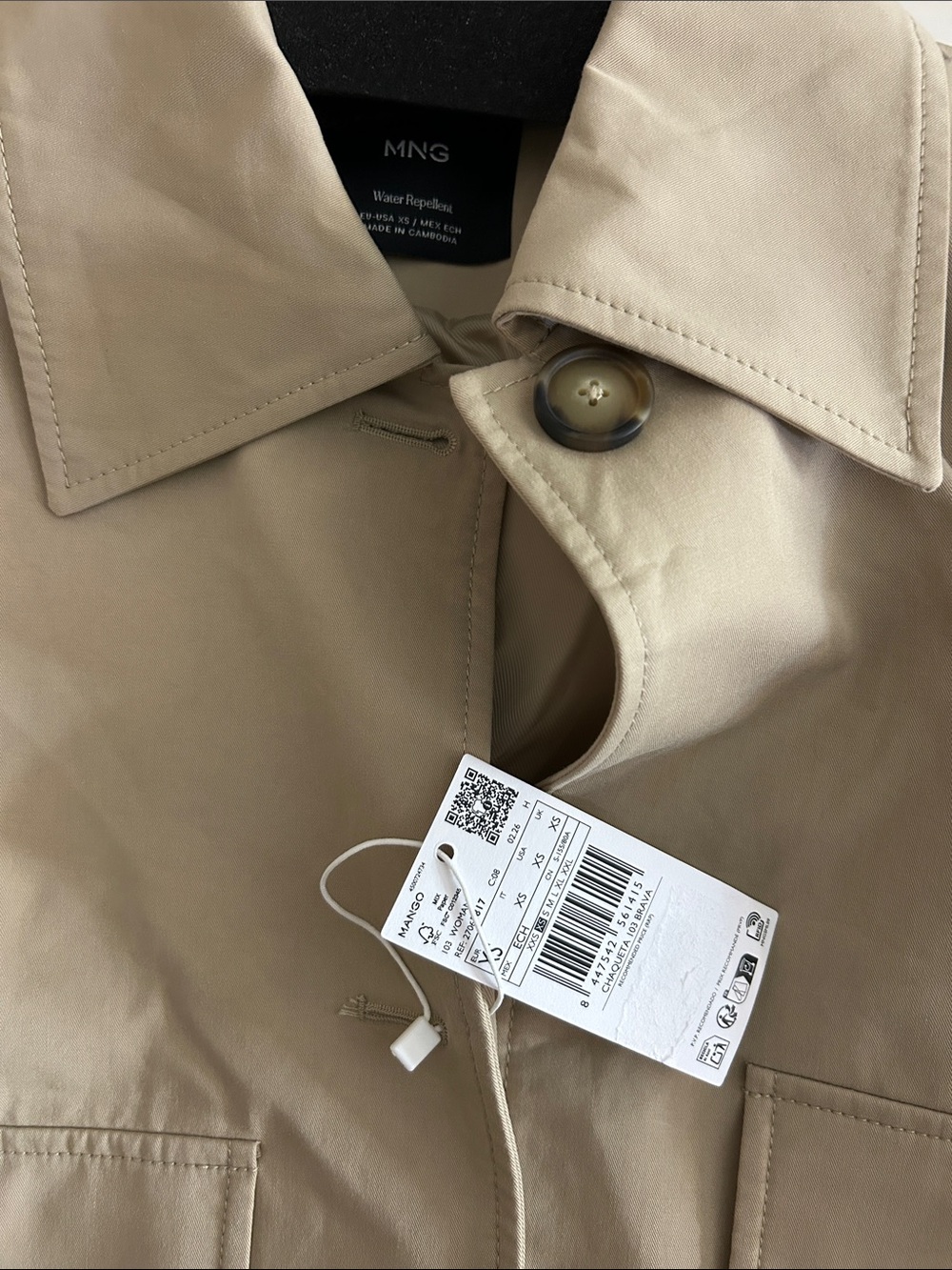 NWT (size XS) MANGO COTTON JACKET WITH POCKETS - Picture 6 of 7